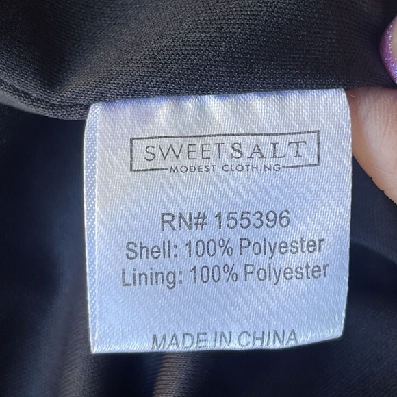 Sweet Salt Midi Dress Plus Size XXL Blue Plaid Lined Long Sleeve Modest Office - Picture 6 of 12